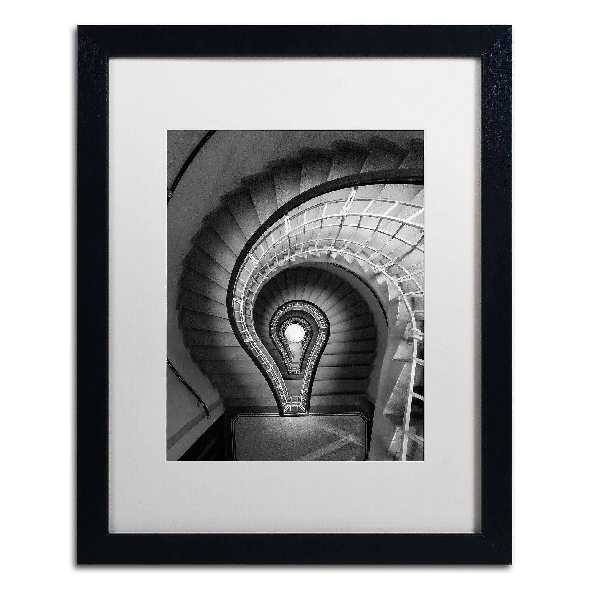 Trademark Fine Art ''I Have An Idea'' by Moises Levy 16" x 20" White Matted Black Frame (ALI1077-B1620MF)