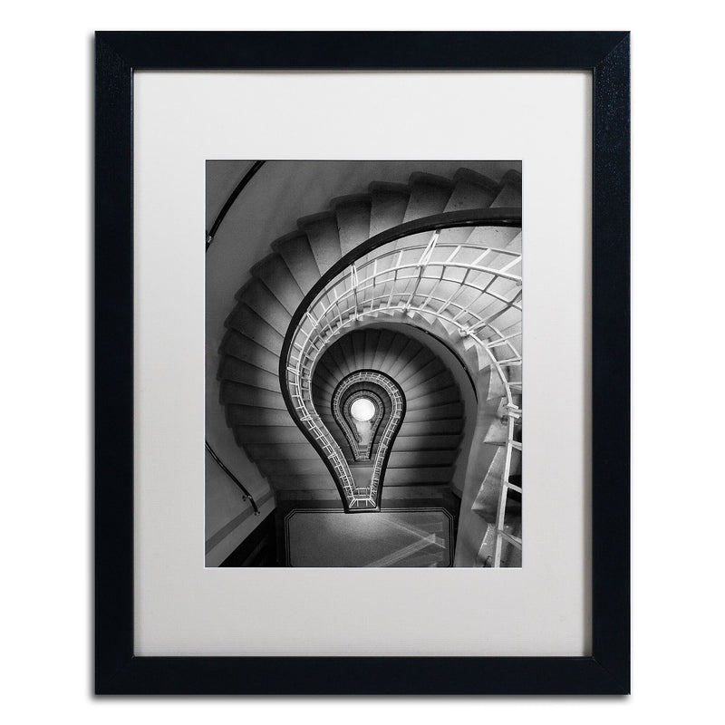 Trademark Fine Art ''I Have An Idea'' by Moises Levy 16" x 20" White Matted Black Frame (ALI1077-B1620MF)