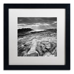 Trademark Fine Art ''Sunset at Point Lobos'' by Moises Levy 16" x 16" White Matted Black Frame (ALI1082-B1616MF)