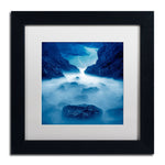 Trademark Fine Art ''Tormenta en Ixtapa Blue'' by Moises Levy 11" x 11" White Matted Black Frame (ALI1083-B1111MF)