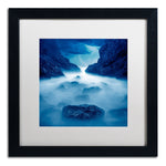 Trademark Fine Art ''Tormenta en Ixtapa Blue'' by Moises Levy 16" x 16" White Matted Black Frame (ALI1083-B1616MF)