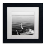 Trademark Fine Art ''2 Herons Leaving'' by Moises Levy 11" x 11" White Matted Black Frame (ALI1085-B1111MF)