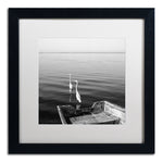 Trademark Fine Art ''2 Herons Leaving'' by Moises Levy 16" x 16" White Matted Black Frame (ALI1085-B1616MF)