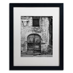 Trademark Fine Art ''San Gimignano Door'' by Moises Levy 16" x 20" White Matted Black Frame (ALI1097-B1620MF)