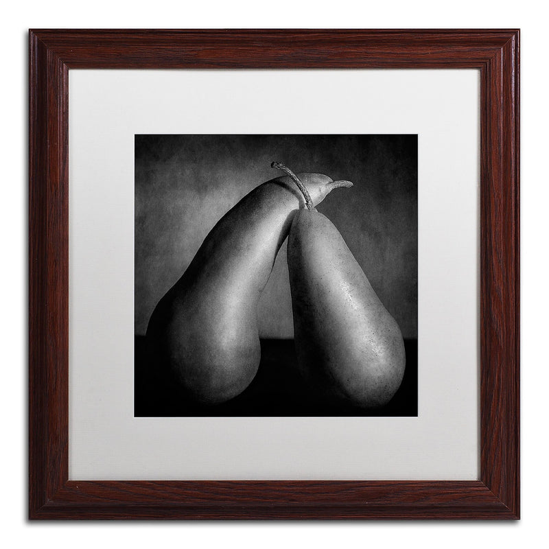 Trademark Fine Art ''Peras Tiernas'' by Moises Levy 16" x 16" White Matted Wood Frame (ALI1104-W1616MF)