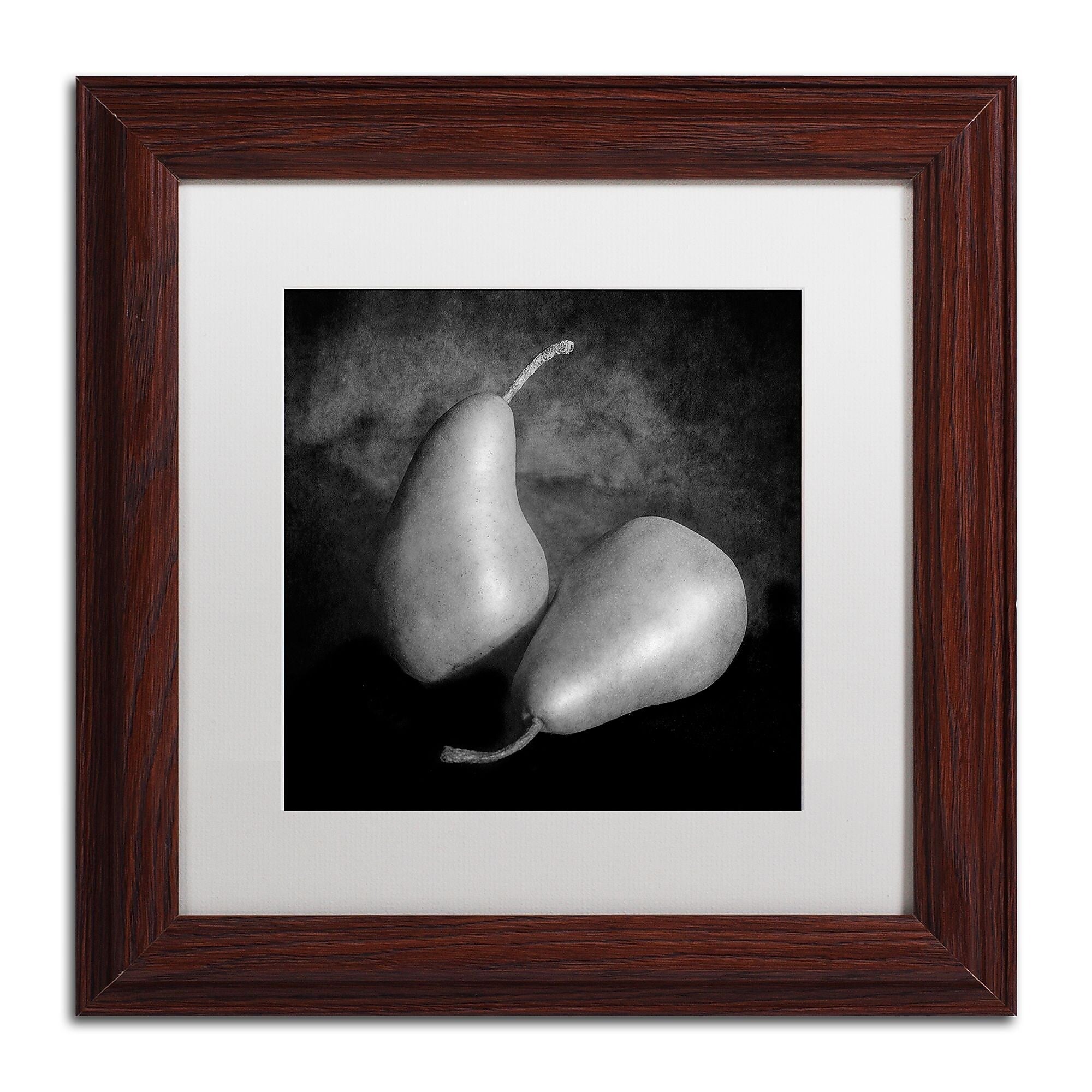 Trademark Fine Art ''Peras II'' by Moises Levy 11" x 11" White Matted Wood Frame (ALI1105-W1111MF)