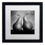 Trademark Fine Art ''Peras Enamoradas'' by Moises Levy 16" x 16" White Matted Black Frame (ALI1106-B1616MF)