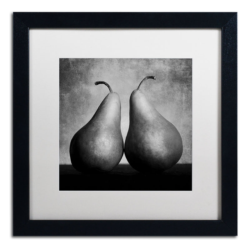 Trademark Fine Art ''Peras Enamoradas'' by Moises Levy 16" x 16" White Matted Black Frame (ALI1106-B1616MF)