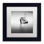 Trademark Fine Art ''Barco Hundido'' by Moises Levy 11" x 11" White Matted Black Frame (ALI1109-B1111MF)