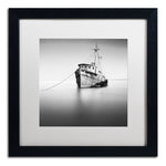 Trademark Fine Art ''Barco Hundido'' by Moises Levy 16" x 16" White Matted Black Frame (ALI1109-B1616MF)