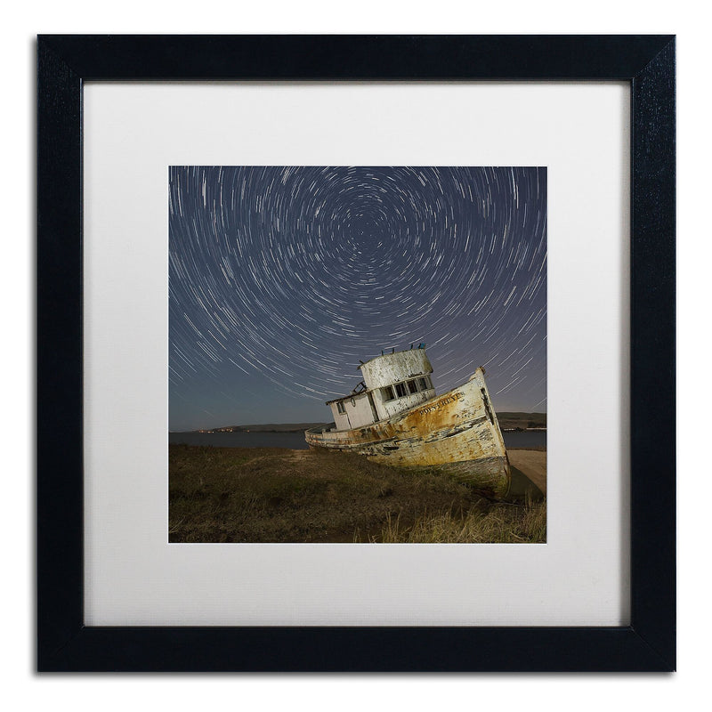 Trademark Fine Art ''Point Reyes I'' by Moises Levy 16" x 16" White Matted Black Frame (ALI1114-B1616MF)