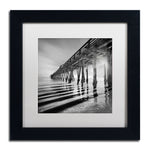 Trademark Fine Art ''Pier and Shadows'' by Moises Levy 11" x 11" White Matted Black Frame (ALI1119-B1111MF)