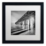 Trademark Fine Art ''Pier and Shadows'' by Moises Levy 16" x 16" White Matted Black Frame (ALI1119-B1616MF)