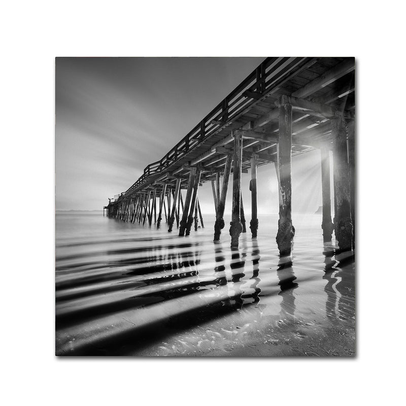 Trademark Fine Art ''Pier and Shadows'' by Moises Levy 18" x 18" Canvas Art (ALI1119-C1818GG)
