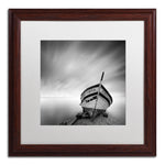 Trademark Fine Art ''Boat I'' by Moises Levy 16" x 16" White Matted Wood Frame (ALI1120-W1616MF)