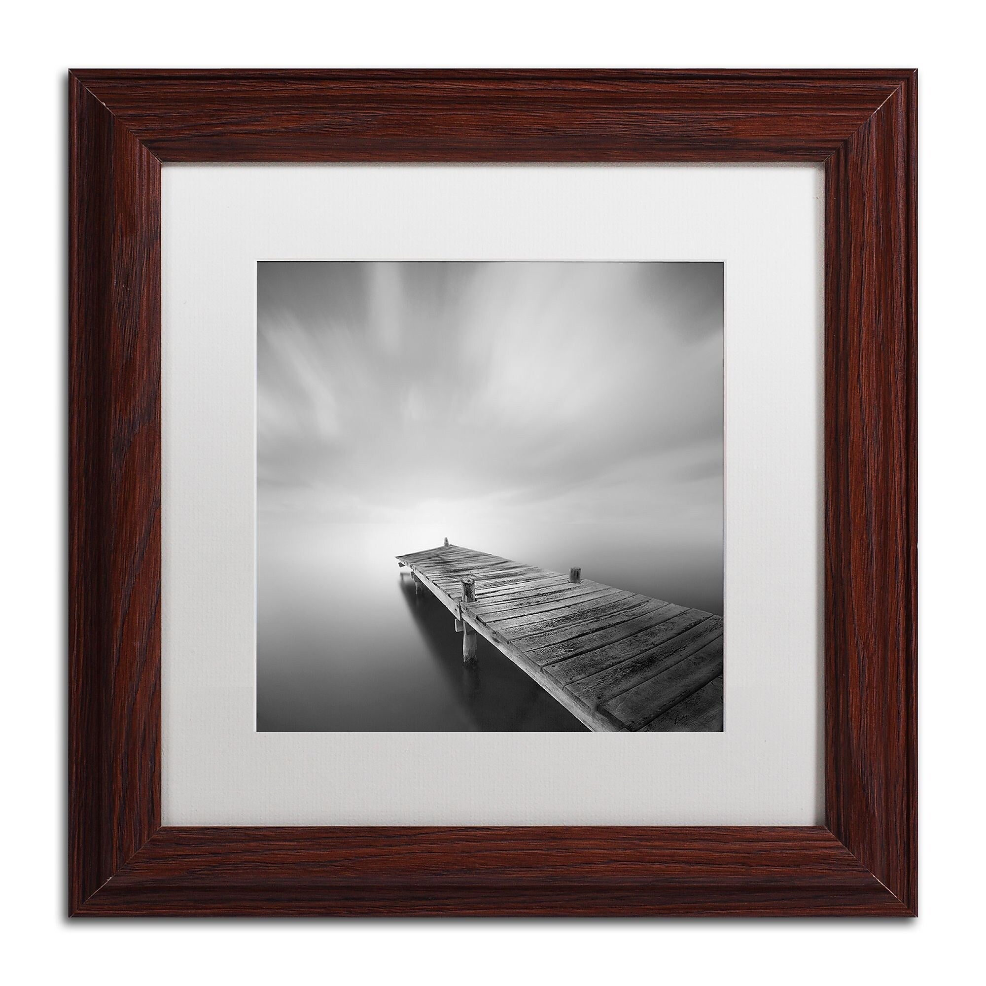 Trademark Fine Art ''Destiny IVb'' by Moises Levy 11" x 11" White Matted Wood Frame (ALI1121-W1111MF)