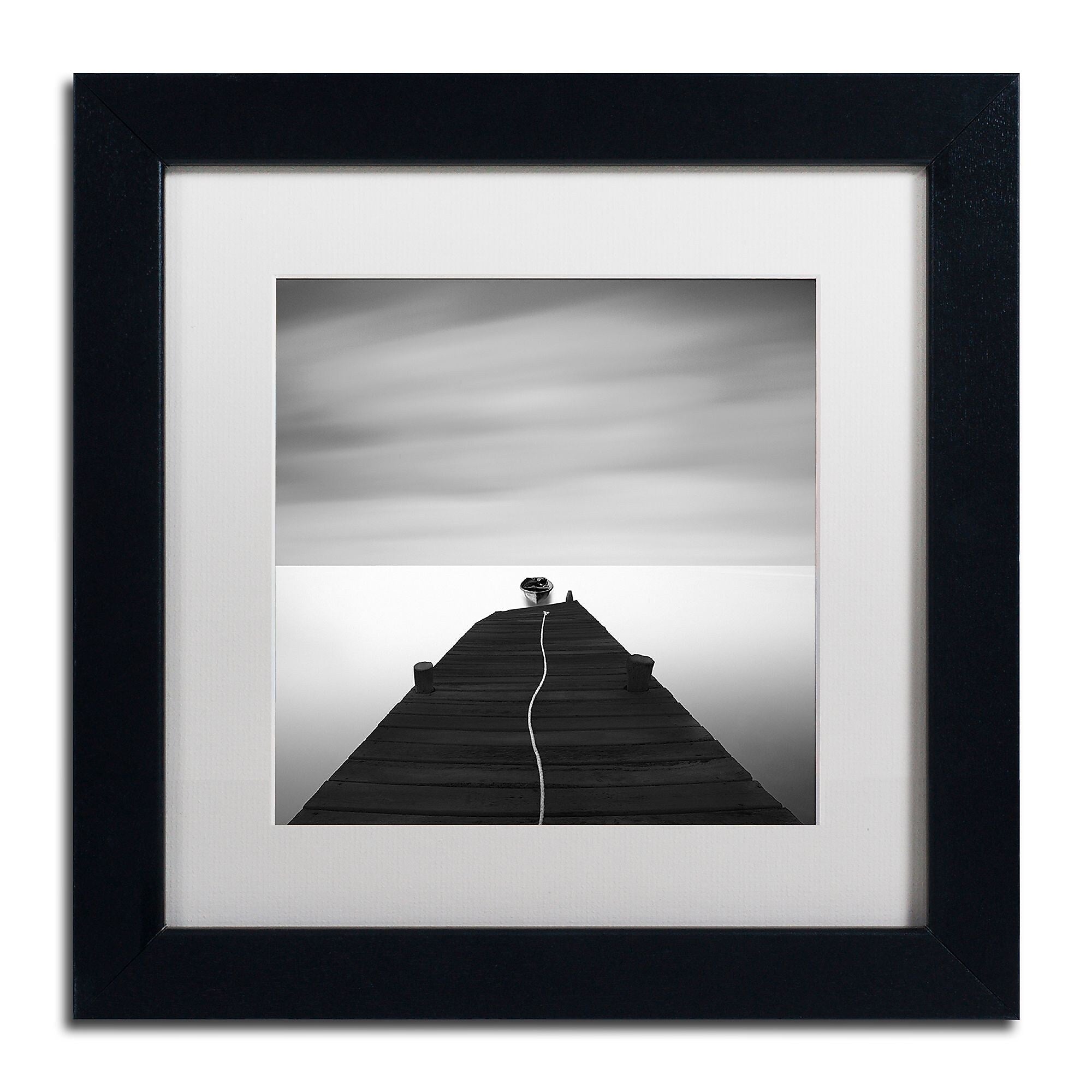 Trademark Fine Art ''Free'' by Moises Levy 11" x 11" White Matted Black Frame (ALI1122-B1111MF)