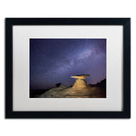 Trademark Fine Art ''Starry Night in Arizona III'' by Moises Levy 16" x 20" White Matted Black Frame (ALI1139-B1620MF)