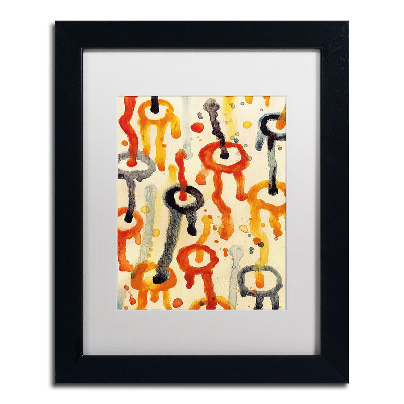 Trademark Fine Art ''Circle Encounters 9'' by Amy Vangsgard 11" x 14" White Matted Black Frame (AV0099-B1114MF)