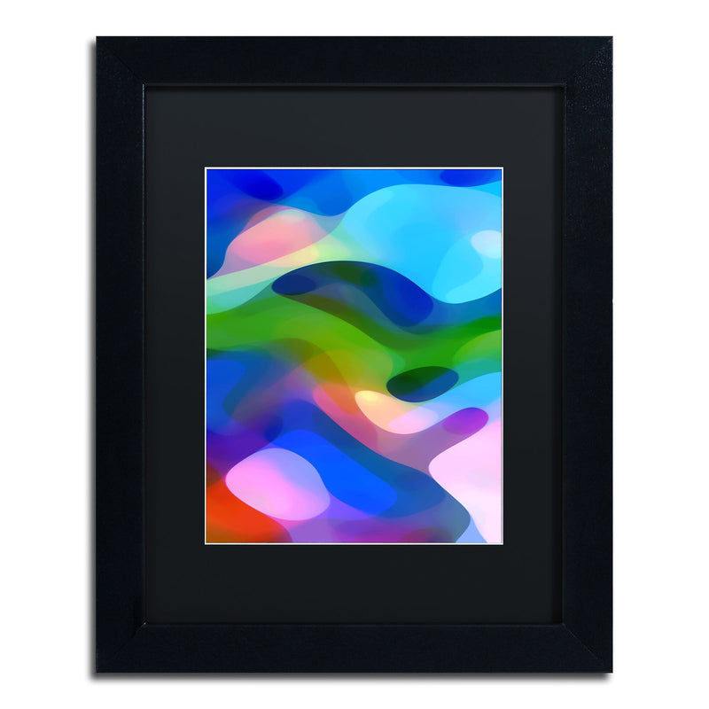 Trademark Fine Art ''Dappled Light 8 Blue'' by Amy Vangsgard  11" x 14" Black Matted Black Frame (AV0106-B1114BMF)