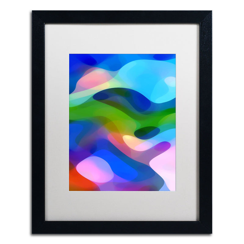 Trademark Fine Art ''Dappled Light 8 Blue'' by Amy Vangsgard  16" x 20" White Matted Black Frame (AV0106-B1620MF)