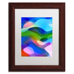 Trademark Fine Art ''Dappled Light 8 Blue'' by Amy Vangsgard  11" x 14" White Matted Wood Frame (AV0106-W1114MF)