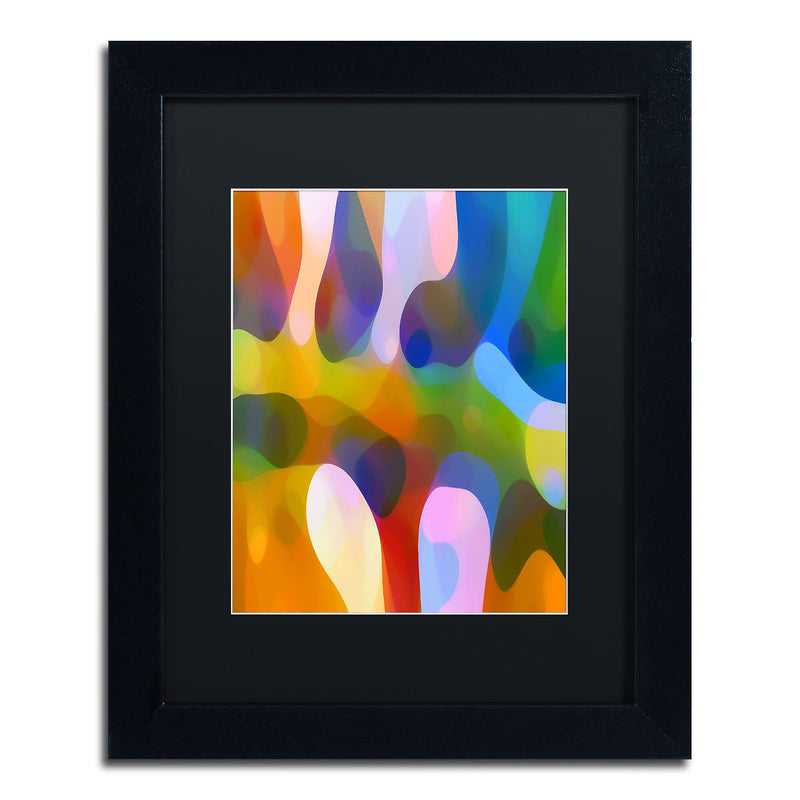 Trademark Fine Art ''Dappled Light Palm 2'' by Amy Vangsgard  11" x 14" Black Matted Black Frame (AV0111-B1114BMF)