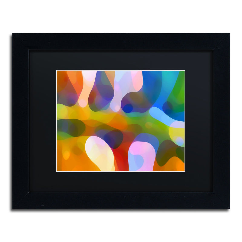 Trademark Fine Art ''Dappled Light Palm 4'' by Amy Vangsgard  11" x 14" Black Matted Black Frame (AV0113-B1114BMF)