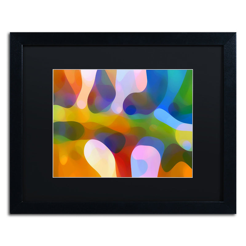 Trademark Fine Art ''Dappled Light Palm 4'' by Amy Vangsgard  16" x 20" Black Matted Black Frame (AV0113-B1620BMF)