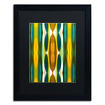 Trademark Fine Art ''Blue Green Yellow Pattern 14'' by Amy Vangsgard  16" x 20" Black Matted Black Frame (AV0119-B1620BMF)