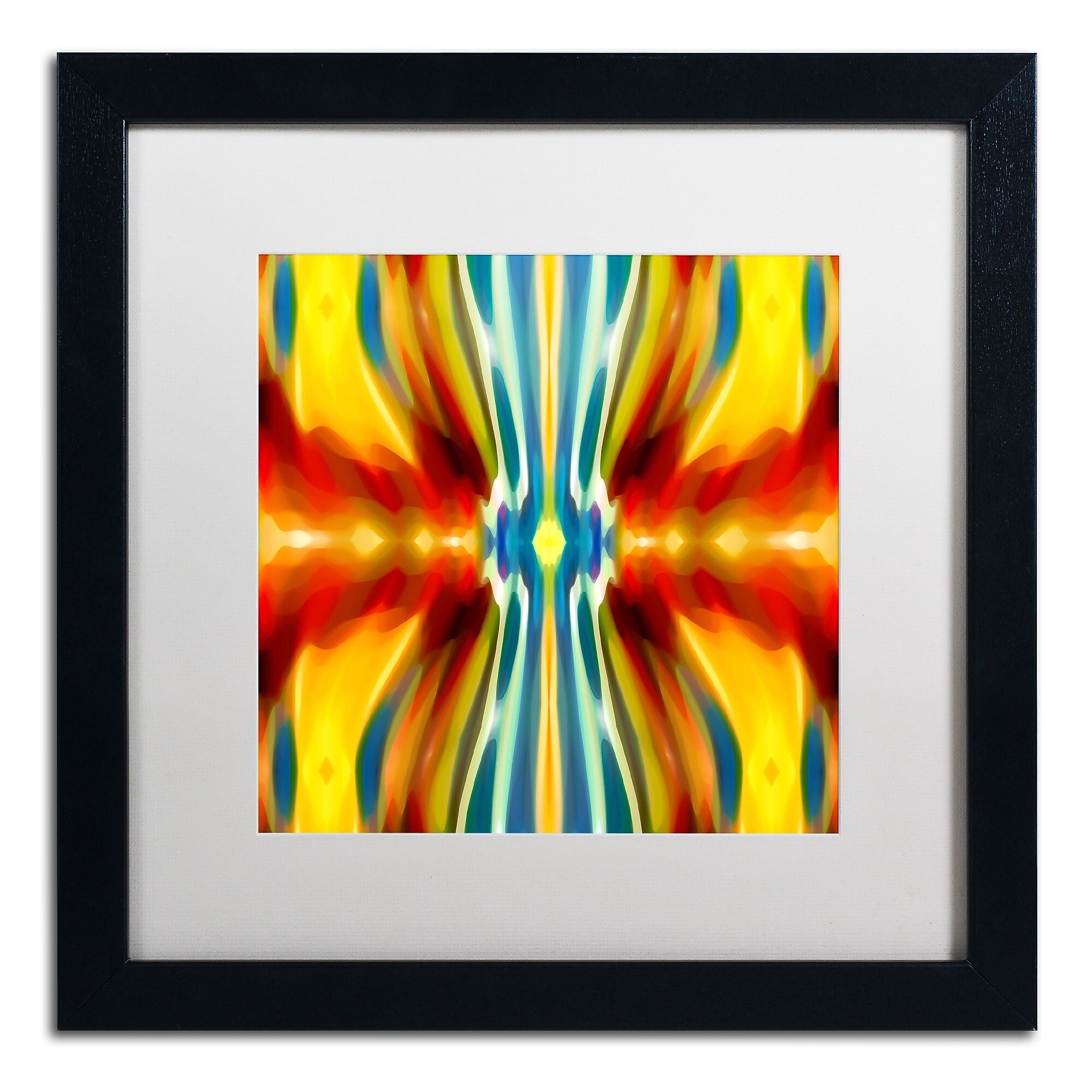 Trademark Fine Art ''Fury Pattern 4'' by Amy Vangsgard  16" x 16" White Matted Black Frame (AV0128-B1616MF)