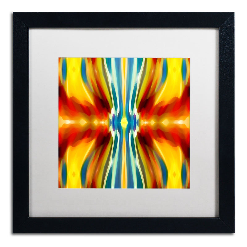 Trademark Fine Art ''Fury Pattern 4'' by Amy Vangsgard  16" x 16" White Matted Black Frame (AV0128-B1616MF)