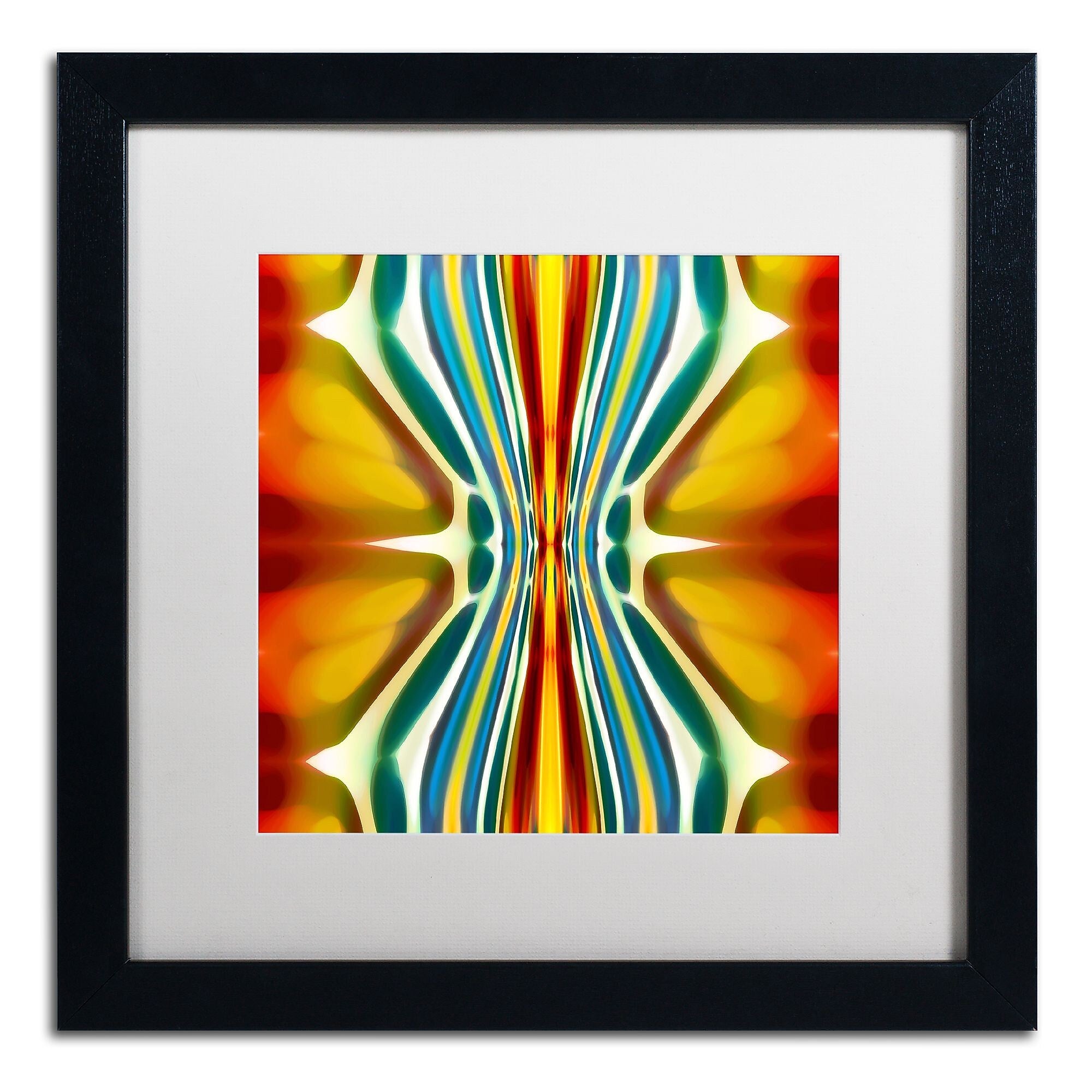 Trademark Fine Art ''Fury Pattern 6'' by Amy Vangsgard  16" x 16" White Matted Black Frame (AV0130-B1616MF)