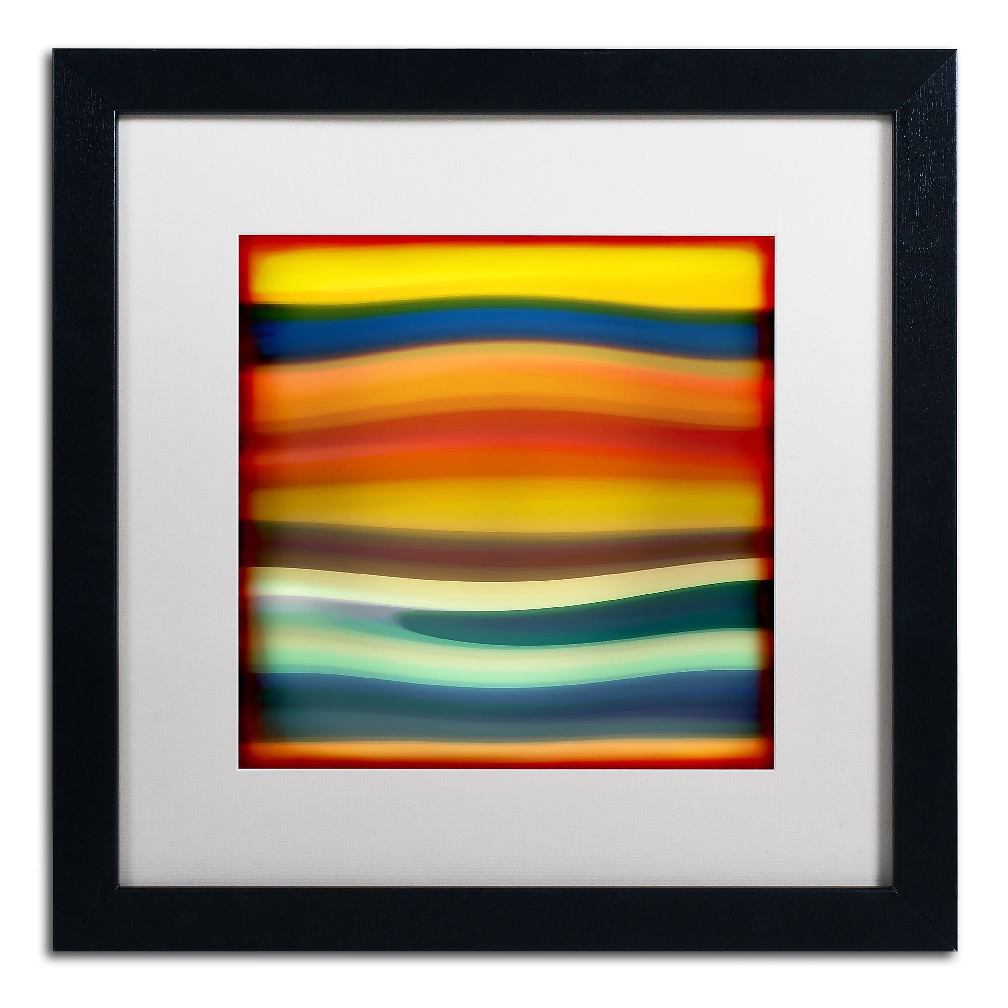 Trademark Fine Art ''Fury Sea 1'' by Amy Vangsgard 16" x 16" White Matted Black Frame (AV0132-B1616MF)