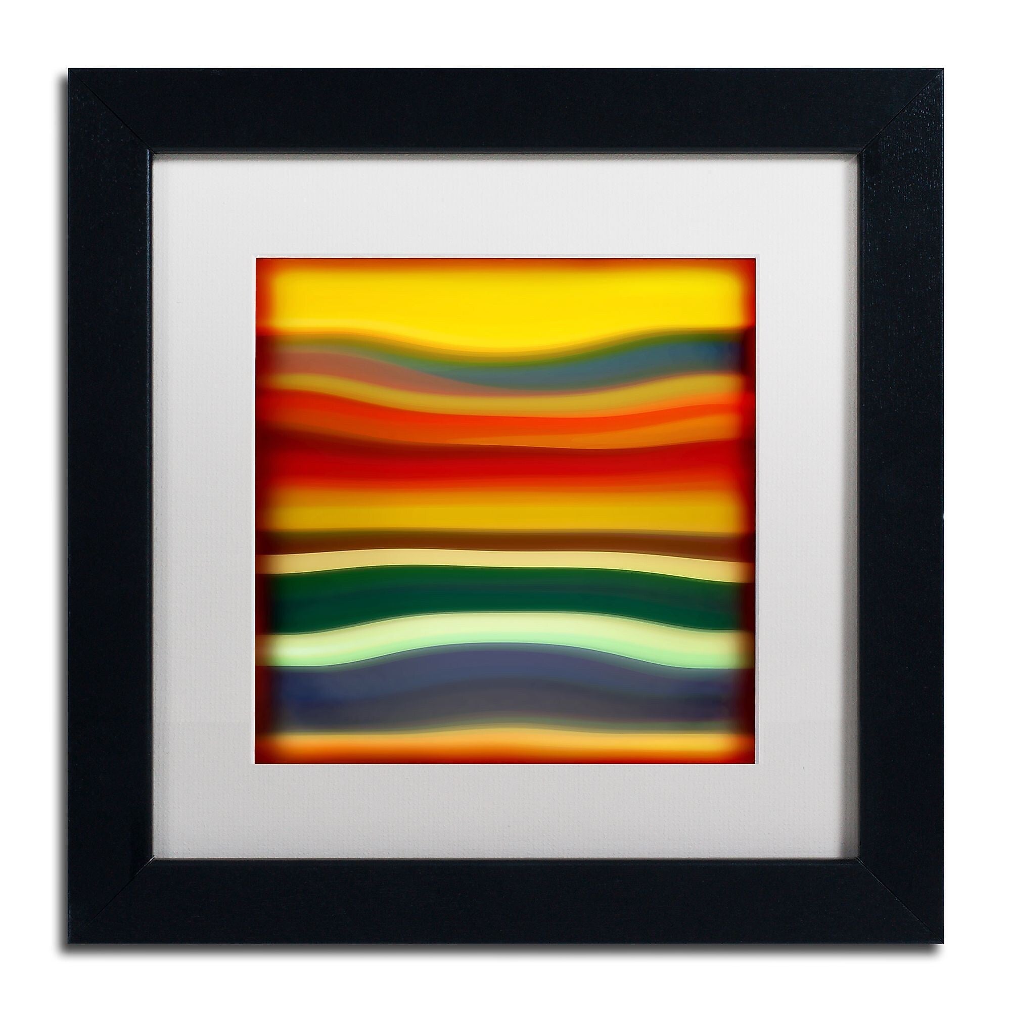 Trademark Fine Art ''Fury Sea 2'' by Amy Vangsgard  11" x 11" White Matted Black Frame (AV0133-B1111MF)