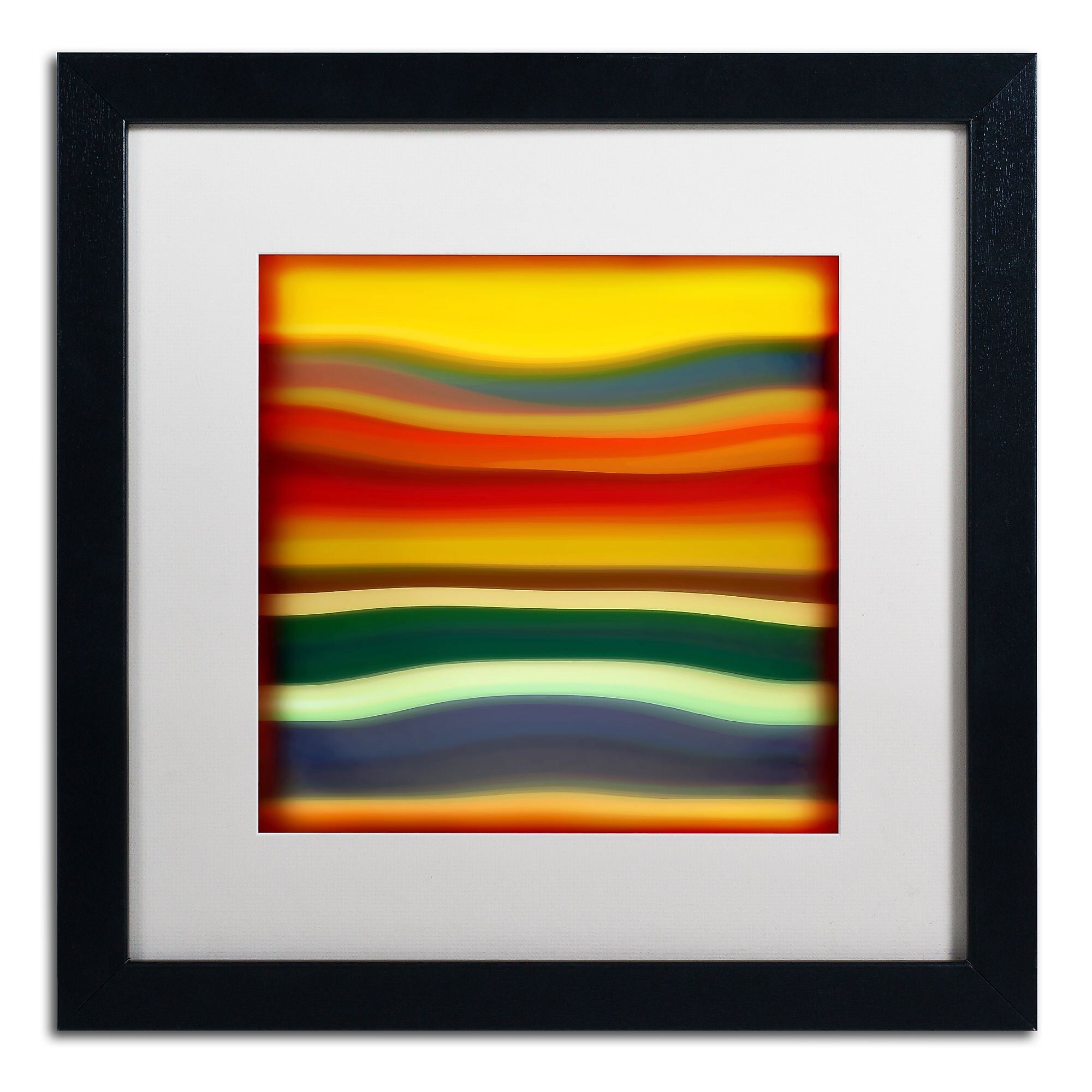 Trademark Fine Art ''Fury Sea 2'' by Amy Vangsgard  16" x 16" White Matted Black Frame (AV0133-B1616MF)