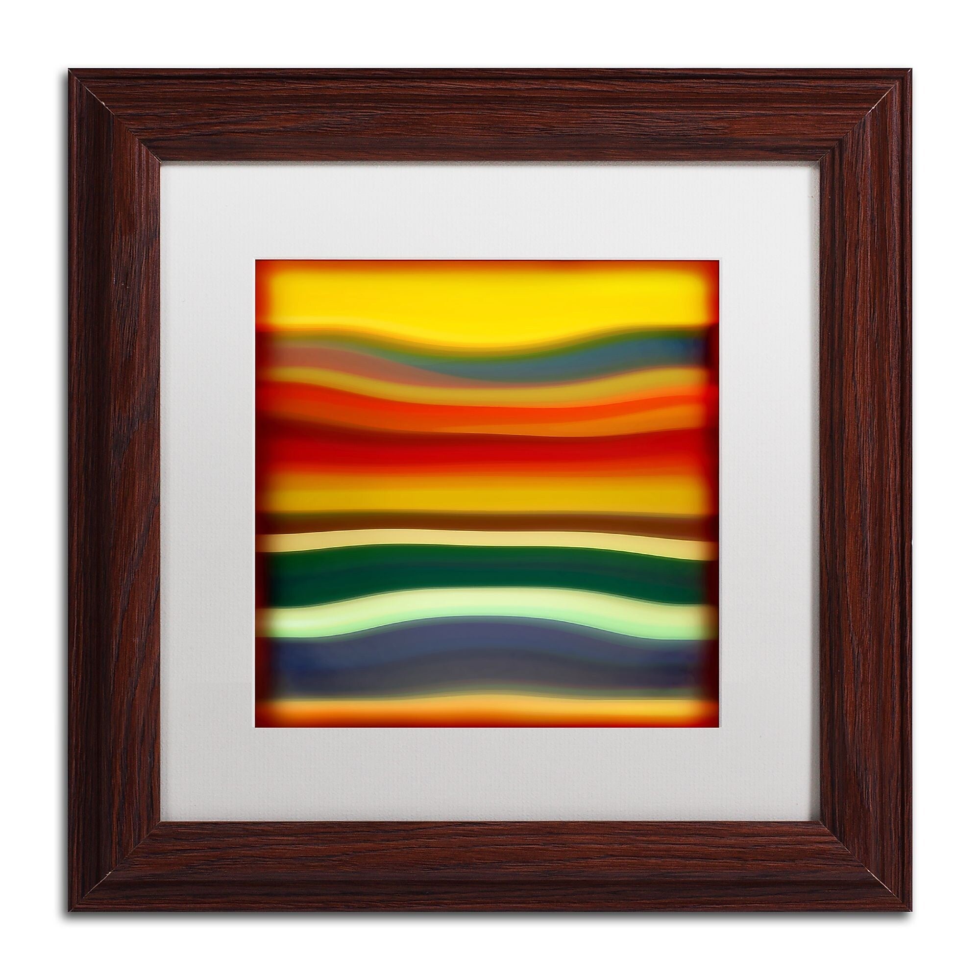Trademark Fine Art ''Fury Sea 2'' by Amy Vangsgard  11" x 11" White Matted Wood Frame (AV0133-W1111MF)