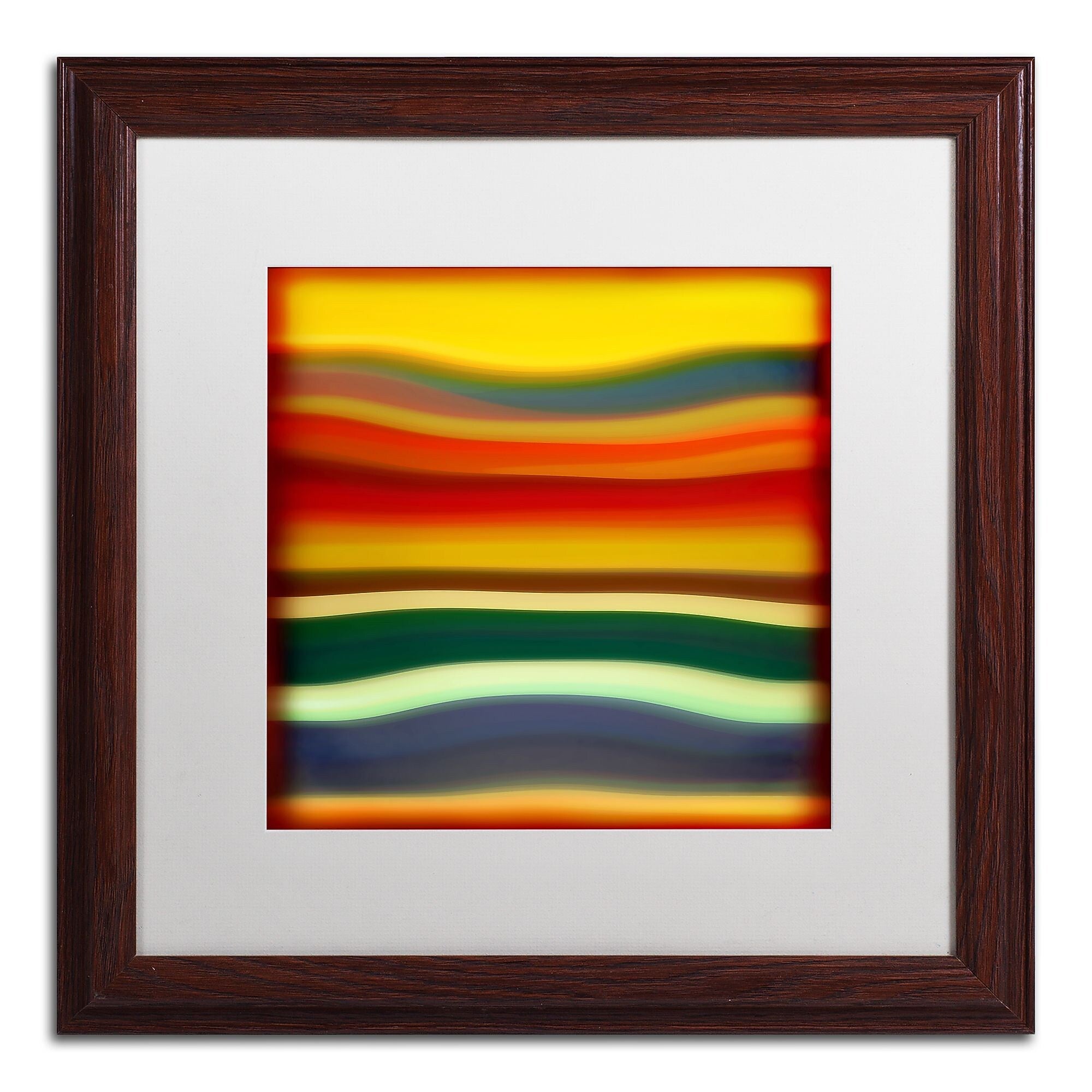 Trademark Fine Art ''Fury Sea 2'' by Amy Vangsgard  16" x 16" White Matted Wood Frame (AV0133-W1616MF)