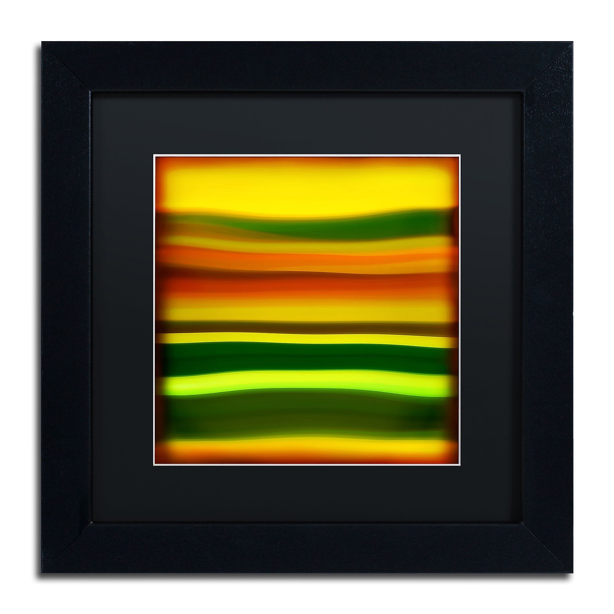 Trademark Fine Art ''Fury Sea 4'' by Amy Vangsgard  11" x 11" Black Matted Black Frame (AV0135-B1111BMF)
