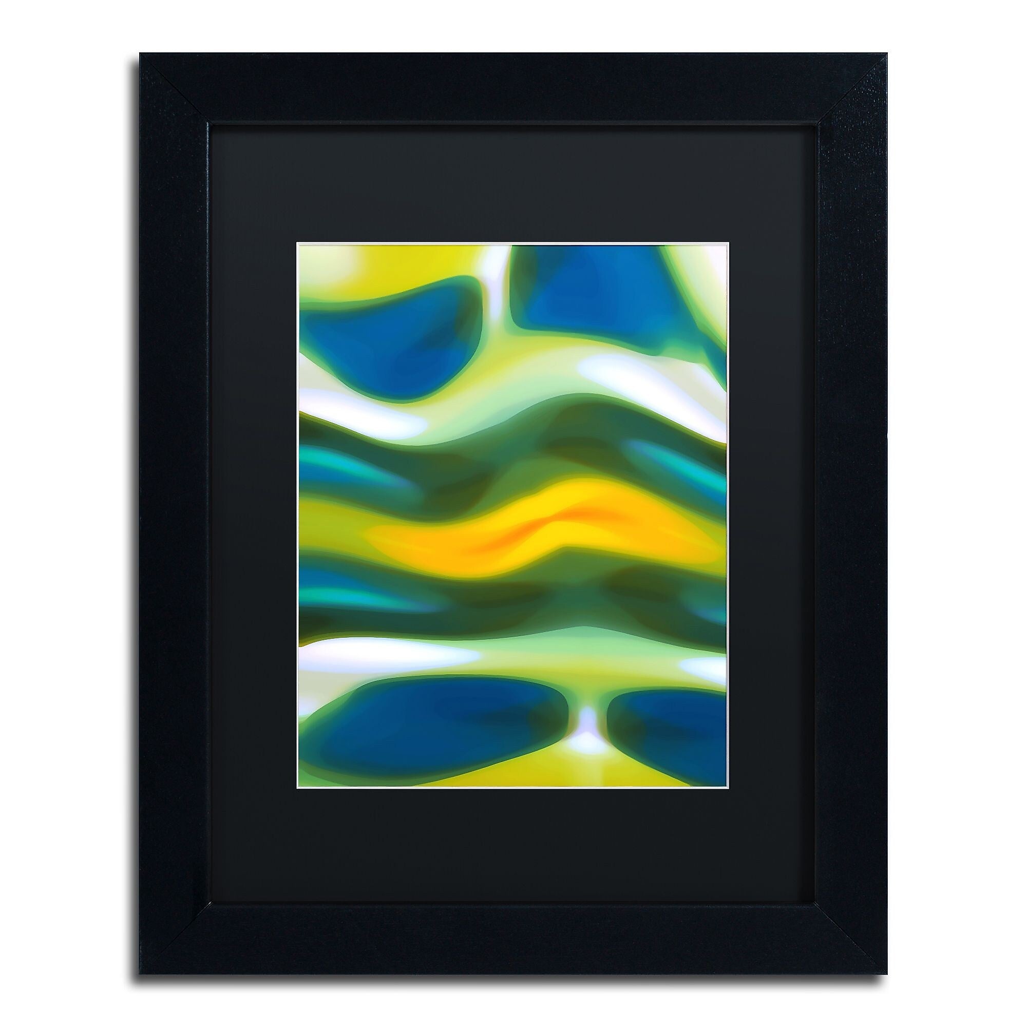 Trademark Fine Art ''Fury Stream 3'' by Amy Vangsgard 11" x 14" Black Matted Black Frame (AV0138-B1114BMF)