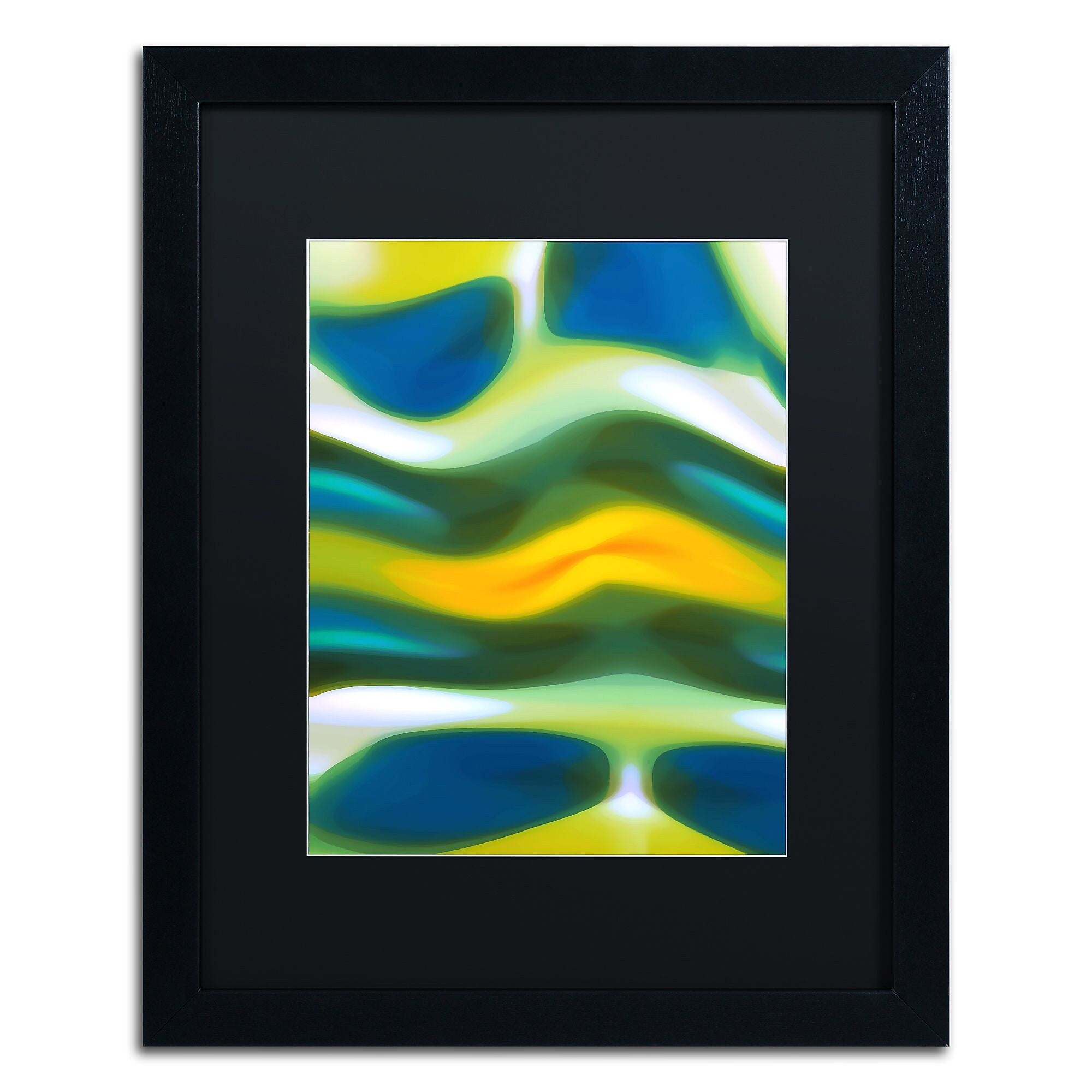 Trademark Fine Art ''Fury Stream 3'' by Amy Vangsgard  16" x 20" Black Matted Black Frame (AV0138-B1620BMF)