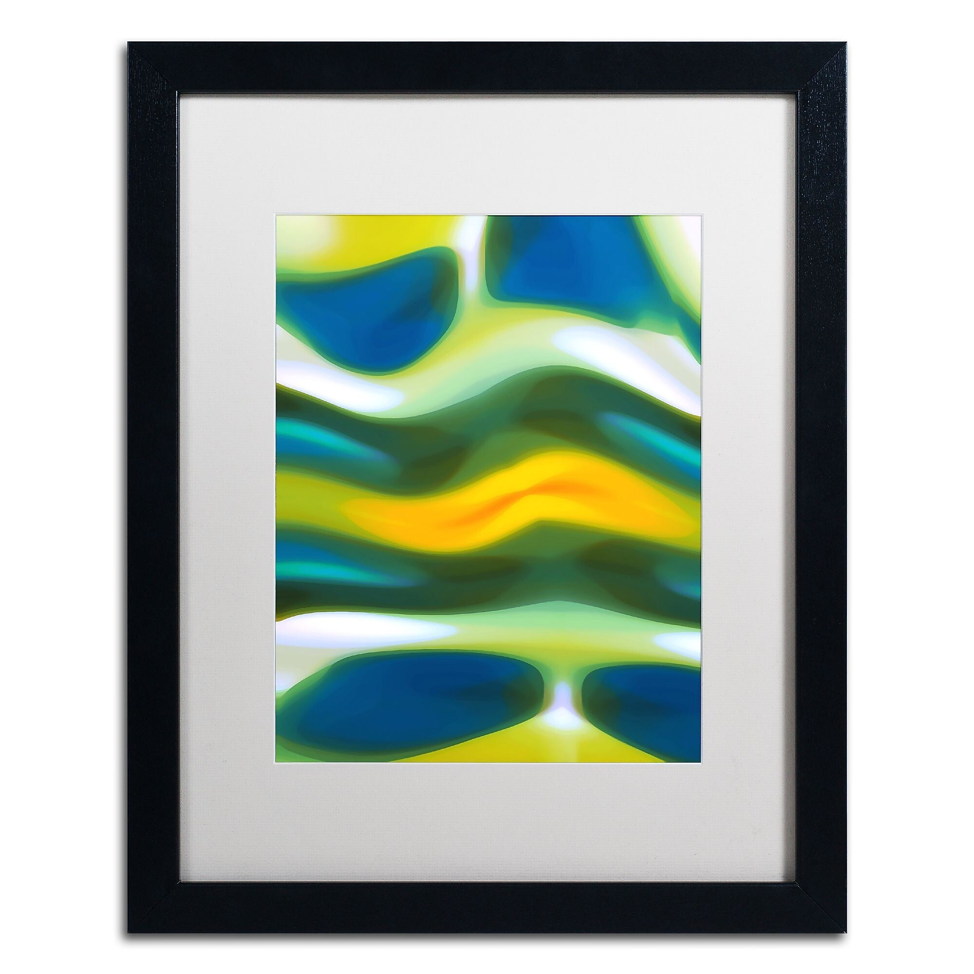 Trademark Fine Art ''Fury Stream 3'' by Amy Vangsgard  16" x 20" White Matted Black Frame (AV0138-B1620MF)