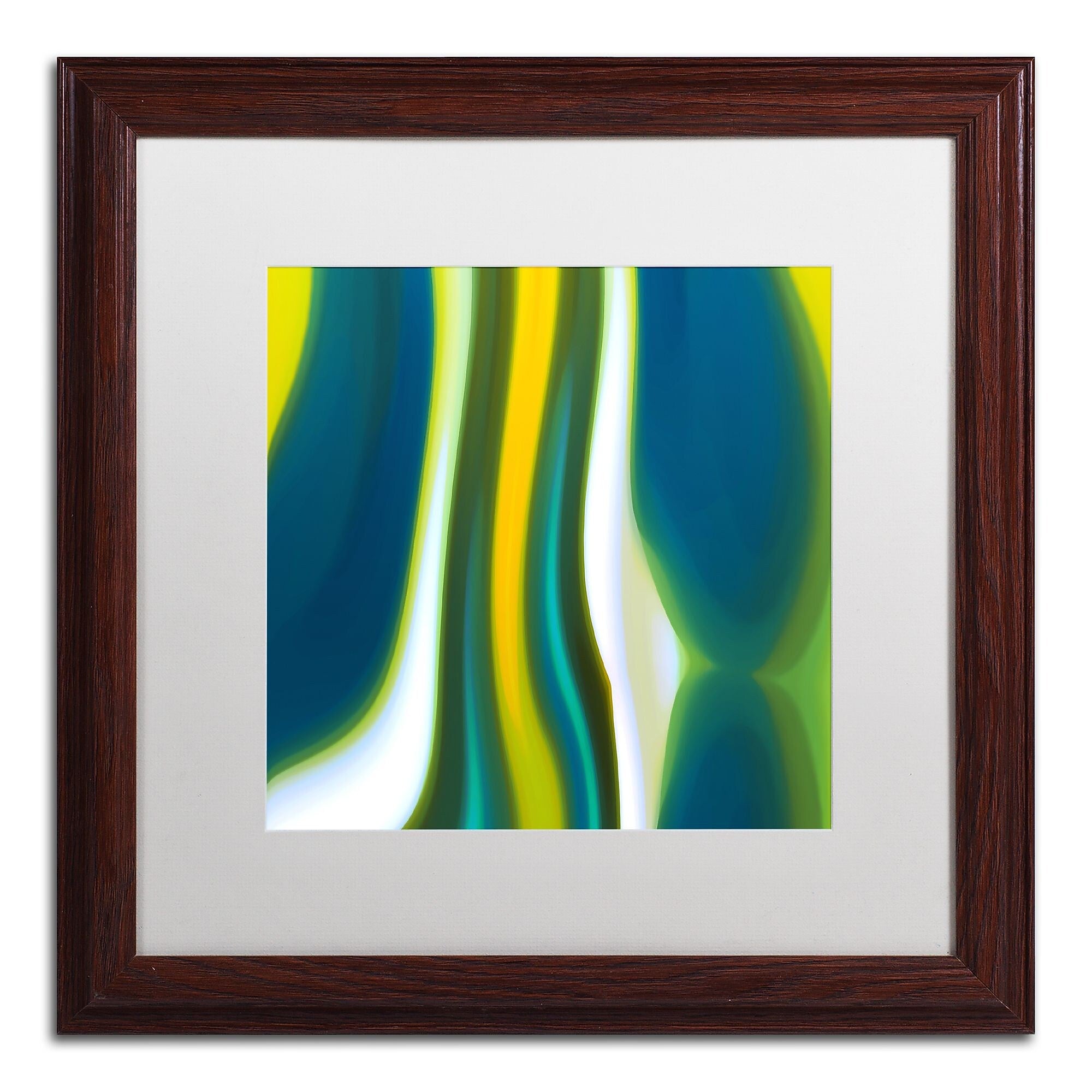 Trademark Fine Art ''Fury Stream 7'' by Amy Vangsgard  16" x 16" White Matted Wood Frame (AV0142-W1616MF)
