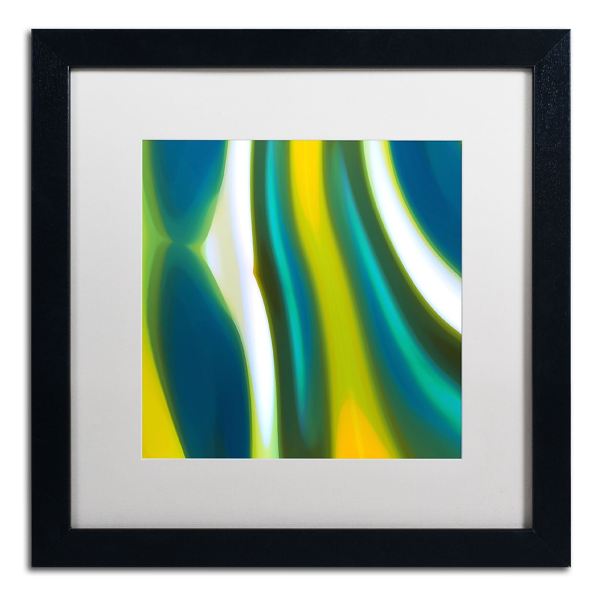Trademark Fine Art ''Fury Stream 9'' by Amy Vangsgard  16" x 16" White Matted Black Frame (AV0144-B1616MF)