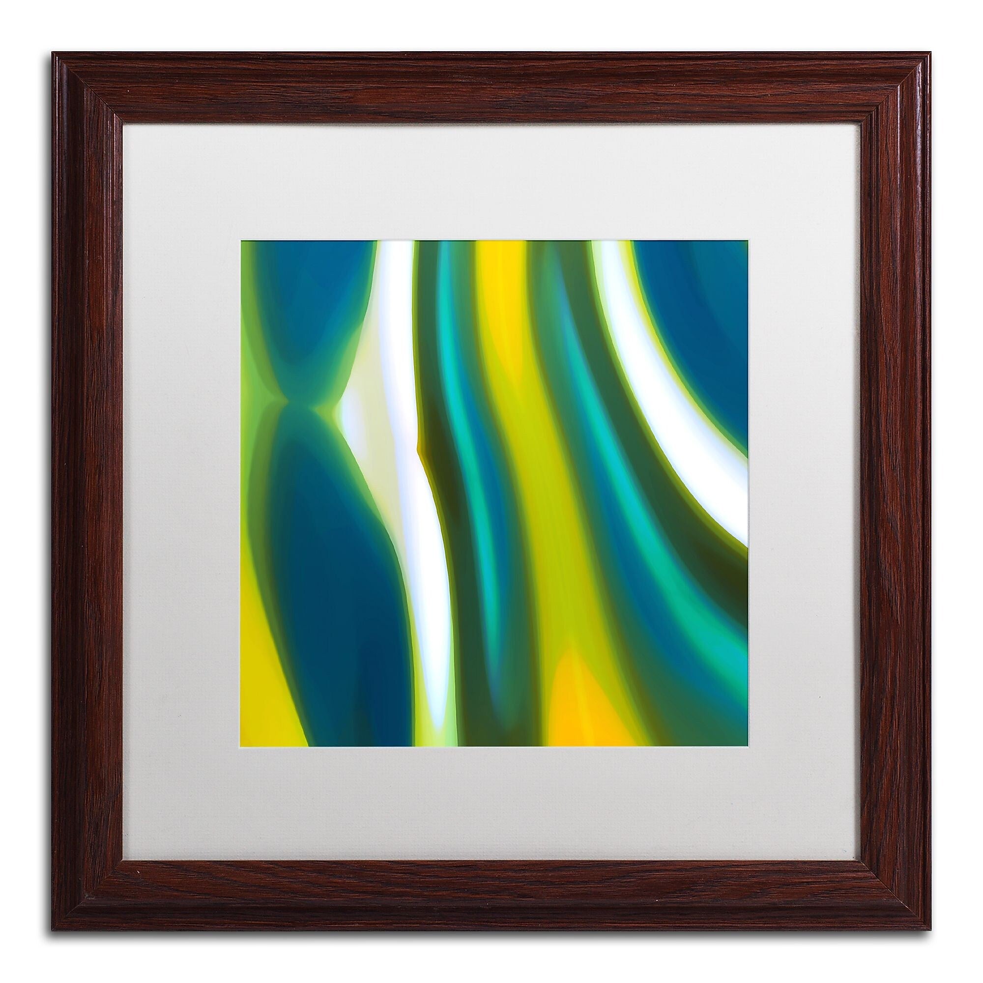 Trademark Fine Art ''Fury Stream 9'' by Amy Vangsgard 16" x 16" White Matted Wood Frame (AV0144-W1616MF)