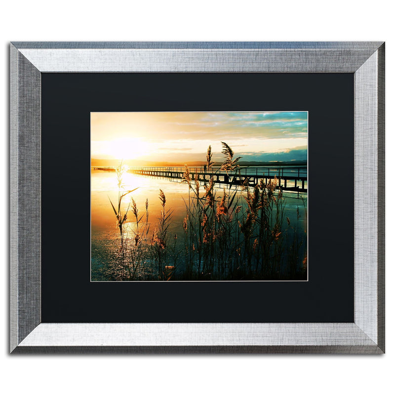 Trademark Fine Art ''Wish You Were Here'' by Beata Czyzowska Young 16" x 20" Black Matted Silver Frame (BC0060-S1620BMF)