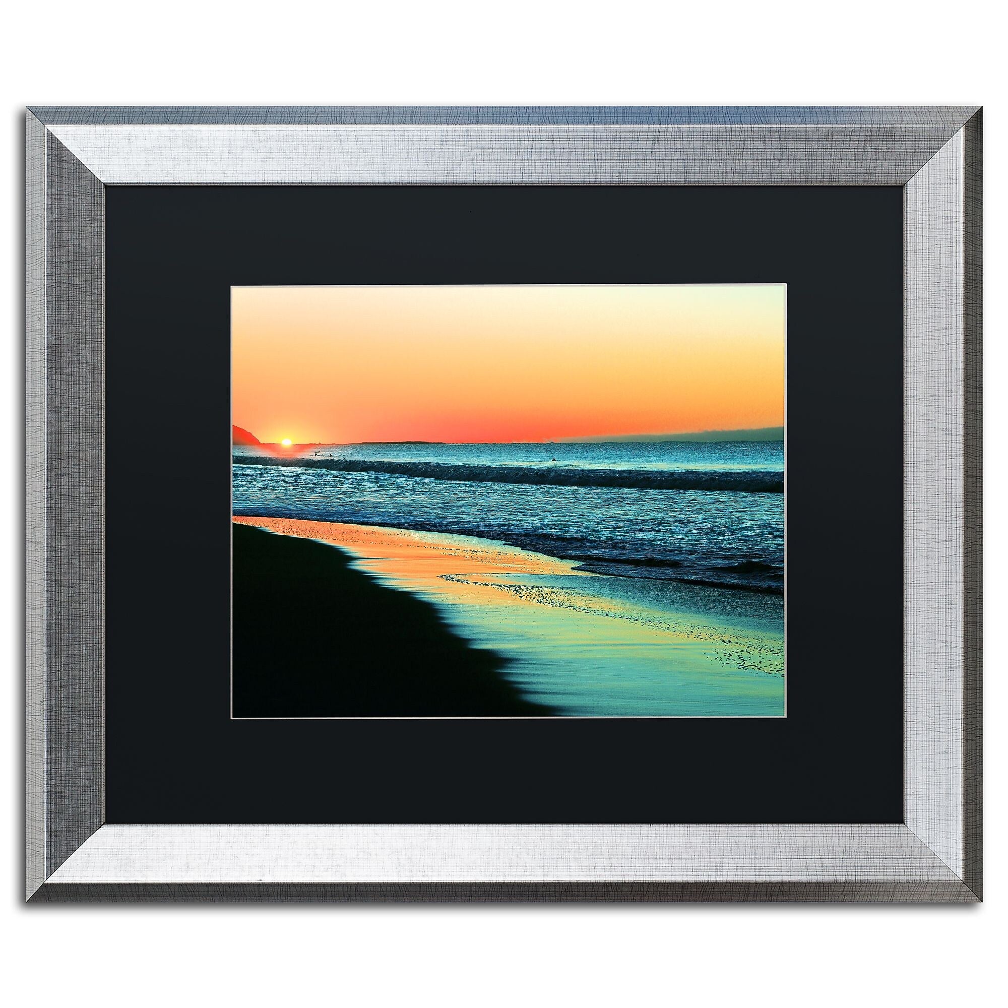 Trademark Fine Art ''Good Morning'' by Beata Czyzowska Young 16" x 20" Black Matted Silver Frame (BC0087-S1620BMF)