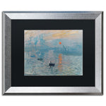 Trademark Fine Art ''Impression Sunrise'' by Claude Monet 16" x 20" Black Matted Silver Frame (BL0001-S1620BMF)
