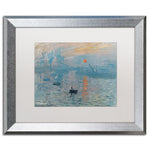 Trademark Fine Art ''Impression Sunrise'' by Claude Monet 16" x 20" White Matted Silver Frame (BL0001-S1620MF)