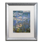 Trademark Fine Art ''Water Lilies IV 1840-1926'' by Claude Monet 16" x 20" White Matted Silver Frame (BL01466-S1620MF)